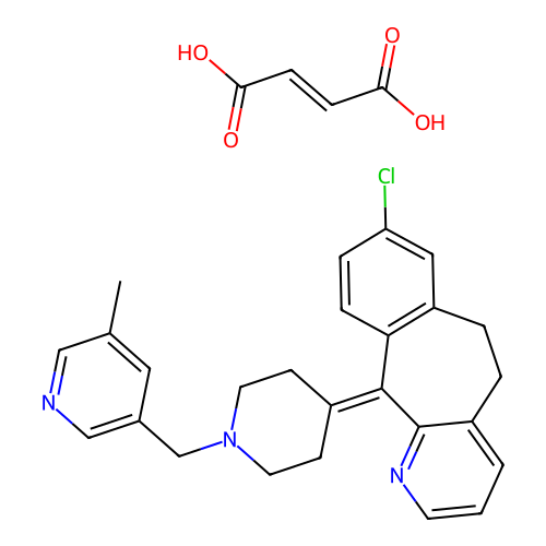 Rupatadine Fumarate structure