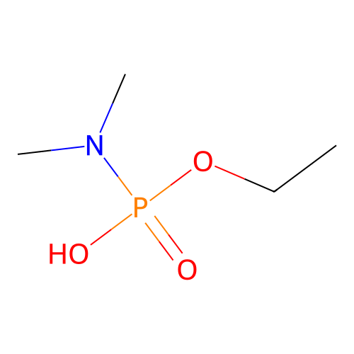 ethoxy-~{N},~{N}-dimethyl-phosphonamidic acid structure