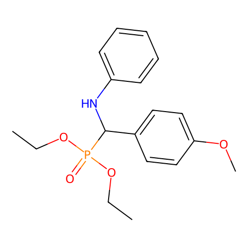 Diethyl [(4-methoxyphenyl)(phenylamino)methyl]phosphonate structure