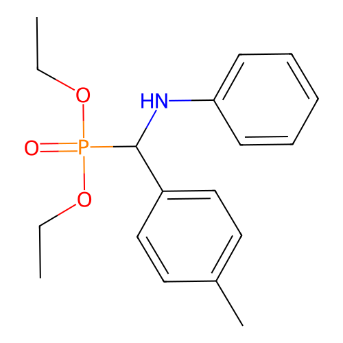 Diethyl [(4-methylphenyl)(phenylamino)methyl]phosphonate structure