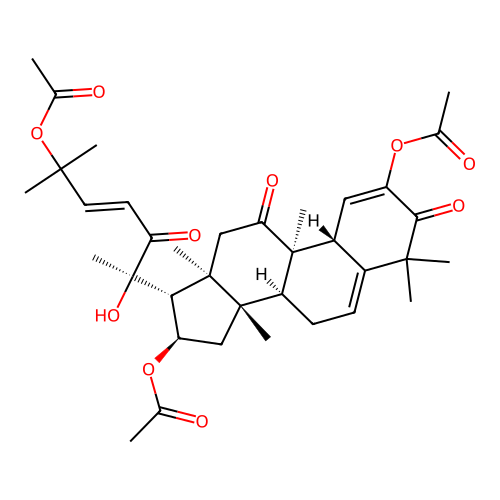 Diacetyl-2,16 cucurbitacine (E) structure