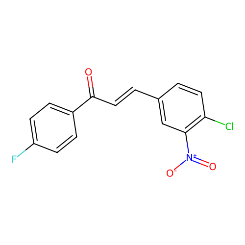 4-Chloro-4'-fluoro-3-nitrochalcone structure