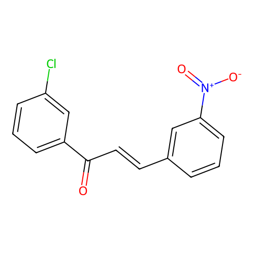(2E)-1-(3-Chlorophenyl)-3-(3-nitrophenyl)prop-2-en-1-one structure