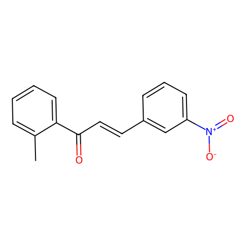 (2E)-1-(2-Methylphenyl)-3-(3-nitrophenyl)prop-2-en-1-one structure