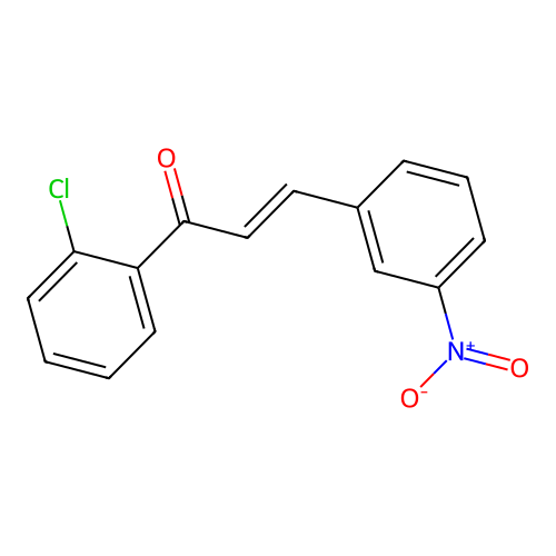 (2E)-1-(2-Chlorophenyl)-3-(3-nitrophenyl)prop-2-en-1-one structure