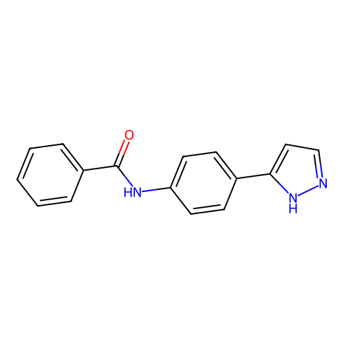 N-(4-(1H-pyrazol-3-yl)phenyl)benzamide structure