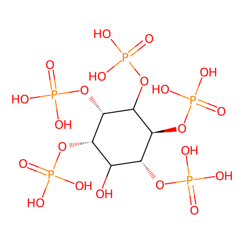 Inositol 1,2,3,5,6-pentakisphosphate structure