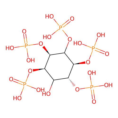 1D-myo-inositol 1,2,4,5,6-pentakisphosphate structure