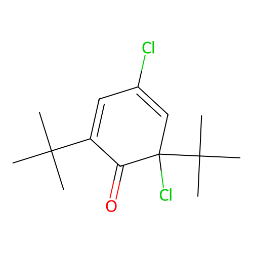 2,6-Di-tert-butyl-4,6-dichlorocyclohexa-2,4-dien-1-one structure