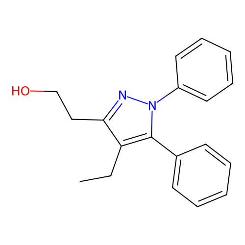 1,5-Diphenyl-3-(2-hydroxyethyl)-4-ethylpyrazole structure
