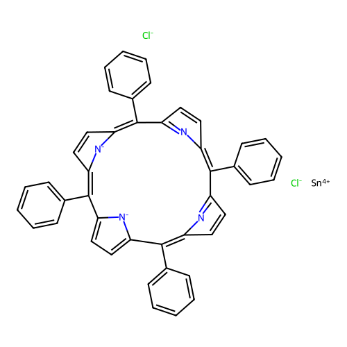 Tin tetraphenylporphyrin structure