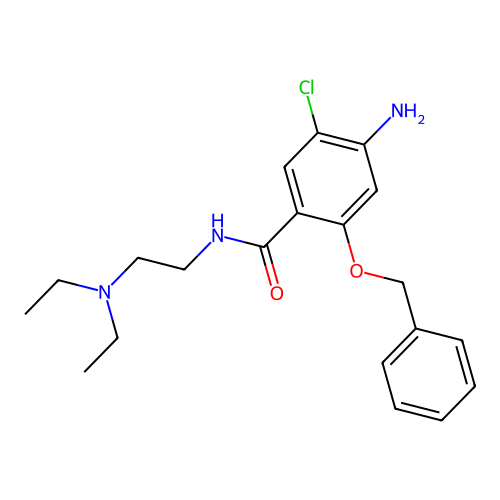 Benzamide, 4-amino-5-chloro-N-(2-(diethylamino)ethyl)-2-(phenylmethoxy)- structure