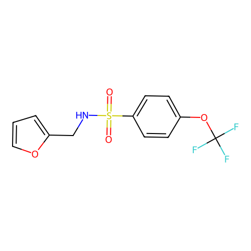 N-(furan-2-ylmethyl)-4-(trifluoromethoxy)benzenesulfonamide structure