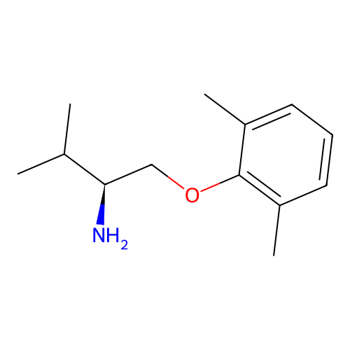 (2S)-1-(2,6-dimethylphenoxy)-3-methylbutan-2-amine structure
