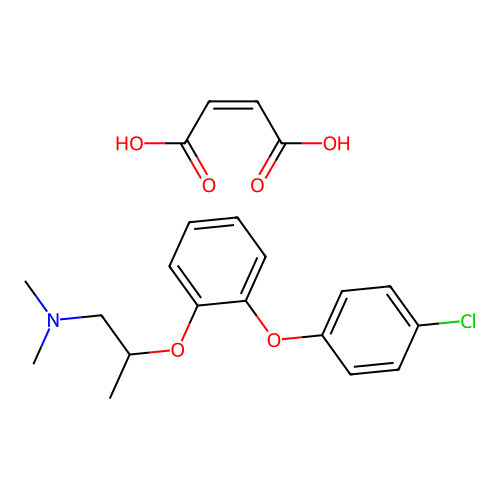 Phenetole, o-(p-chlorophenoxy)-beta-dimethylamino-alpha-methyl-, maleate structure