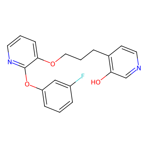 4-[3-[[2-(3-Fluorophenoxy)-3-pyridinyl]oxy]propyl]pyridin-3-ol structure