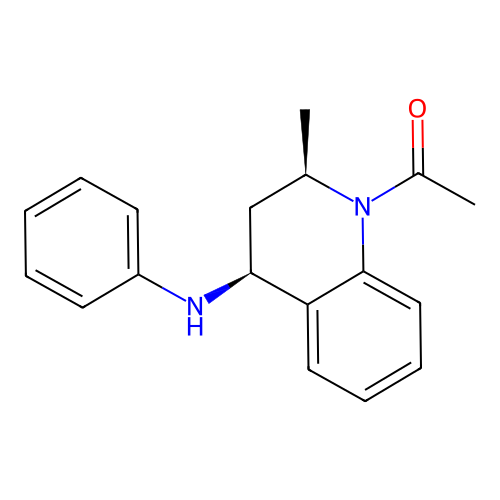 1-((2R,4S)-2-methyl-4-(phenylamino)-3,4-dihydroquinolin-1(2H)-yl)ethanone structure