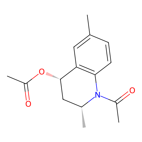 (2R,4S)-1-acetyl-2,6-dimethyl-1,2,3,4-tetrahydroquinolin-4-yl acetate structure