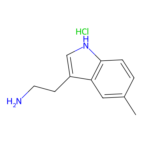 5-Methyltryptamine hydrochloride structure