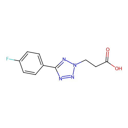 3-[5-(4-Fluoro-phenyl)-tetrazol-2-yl]-propionic acid structure