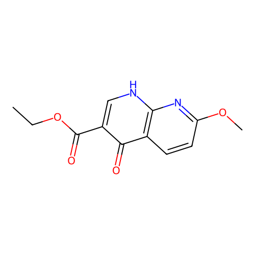 3-Carbethoxy-7-methoxy-1,8-naphthyrid-4-one structure
