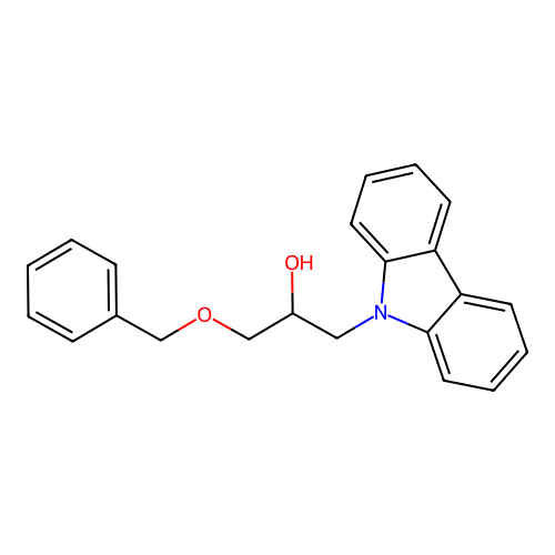 1-(benzyloxy)-3-(9H-carbazol-9-yl)propan-2-ol structure