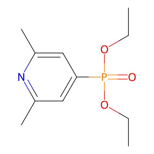 Phosphonic acid, (2,6-dimethyl-4-pyridyl)-, diethyl ester structure