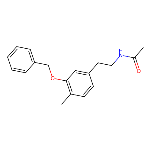 N-{2-[3-(苄氧基)-4-甲基苯基]乙基}乙酰胺 structure