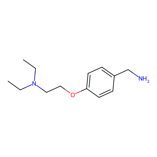 {4-[2-(二乙氨基)乙氧基]苯基}甲胺 structure