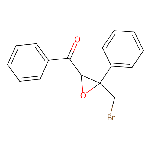 [3-(Bromomethyl)-3-phenyloxiran-2-yl](phenyl)methanone structure