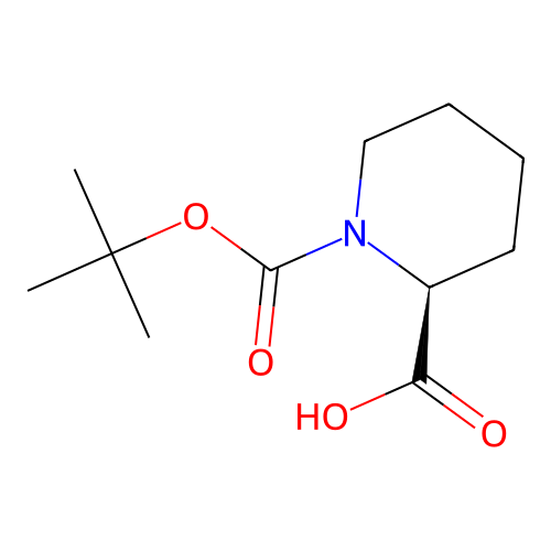 (2S)-1-((tert-butoxy)carbonyl)piperidine-2-carboxylic acid structure