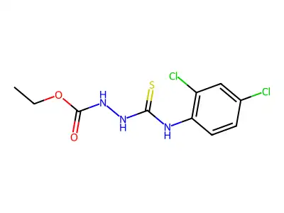 Ethyl 2-[[(2,4-dichlorophenyl)amino]thioxomethyl]hydrazinecarboxylate structure