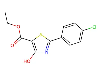Ethyl 2-(4-chlorophenyl)-4-hydroxy-1,3-thiazole-5-carboxylate structure