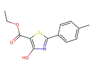 Ethyl 4-hydroxy-2-(4-methylphenyl)-1,3-thiazole-5-carboxylate structure