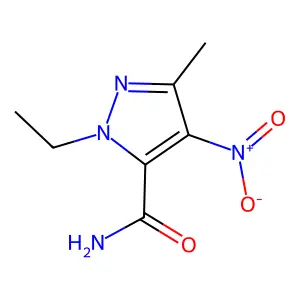 1H-Pyrazole-5-carboxamide, 1-ethyl-3-methyl-4-nitro- structure