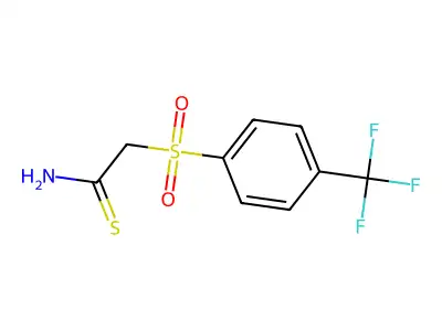 2-[[4-(Trifluoromethyl)phenyl]sulphonyl]ethanethioamide structure