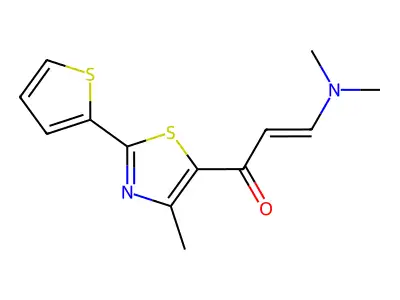 3-(Dimethylamino)-1-(4-methyl-2-thiophen-2-yl-1,3-thiazol-5-yl)prop-2-en-1-one structure