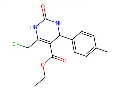 ethyl 6-(chloromethyl)-4-(4-methylphenyl)-2-oxo-1,2,3,4-tetrahydropyrimidine-5-carboxylate structure