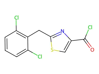 2-[(2,6-Dichlorophenyl)methyl]-1,3-thiazole-4-carbonyl chloride structure