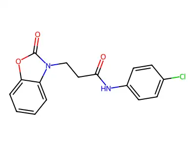N-(4-chlorophenyl)-3-(2-oxobenzo[d]oxazol-3(2H)-yl)propanamide structure