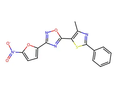 5-(4-Methyl-2-phenylthiazol-5-yl)-3-(5-nitrofuran-2-yl)[1,2,4]oxadiazole structure