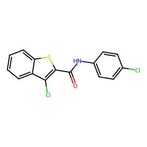 3-chloro-N-(4-chlorophenyl)-1-benzothiophene-2-carboxamide structure