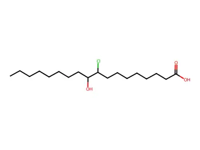 9-Chloro-10-hydroxyoctadecanoic acid structure