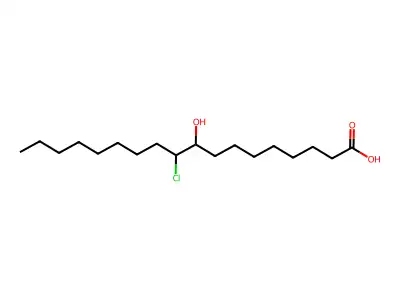 10-Chloro-9-hydroxystearic acid structure