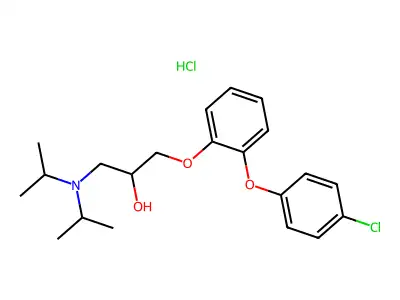 2-Propanol, 1-(o-(4-chlorophenoxy)phenoxy)-3-diisopropylamino-, hydrochloride structure