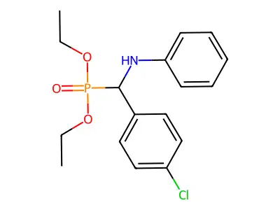 Diethyl [(4-chlorophenyl)(phenylamino)methyl]phosphonate structure