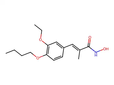3-(4-butoxy-3-ethoxyphenyl)-N-hydroxy-2-methylprop-2-enamide structure