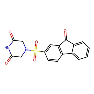4-(9-Oxofluoren-2-yl)sulfonylpiperazine-2,6-dione structure