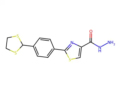 2-[4-(1,3-Dithiolan-2-yl)phenyl]-1,3-thiazole-4-carbohydrazide structure