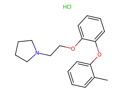 Phenetole, beta-pyrrolidinyl-o-(o-tolyloxy)-, hydrochloride structure